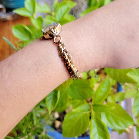 Vintage 10K RGP Elgin Art Deco Style Classic Womens Womans Gold Square Watch - Picture 8 of 11